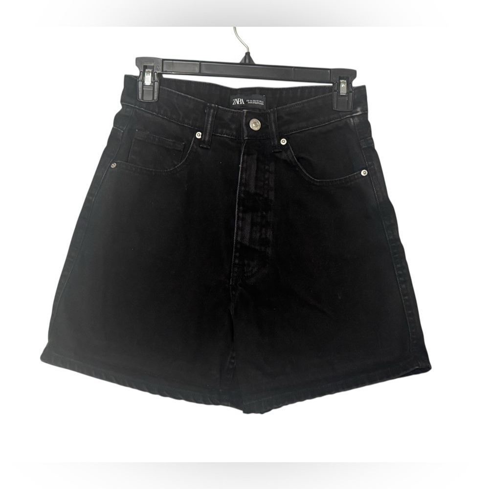 Zara High Waist Black Shorts Size 2